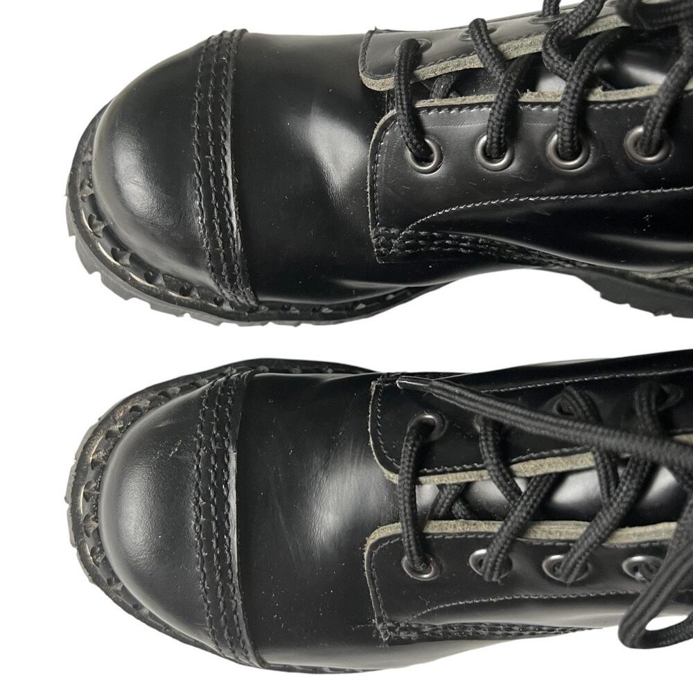 Original Gripfast Black Cap 6 Eye Steel Toe Leather Combat Boots Size 3.5 UK - Picture 6 of 14